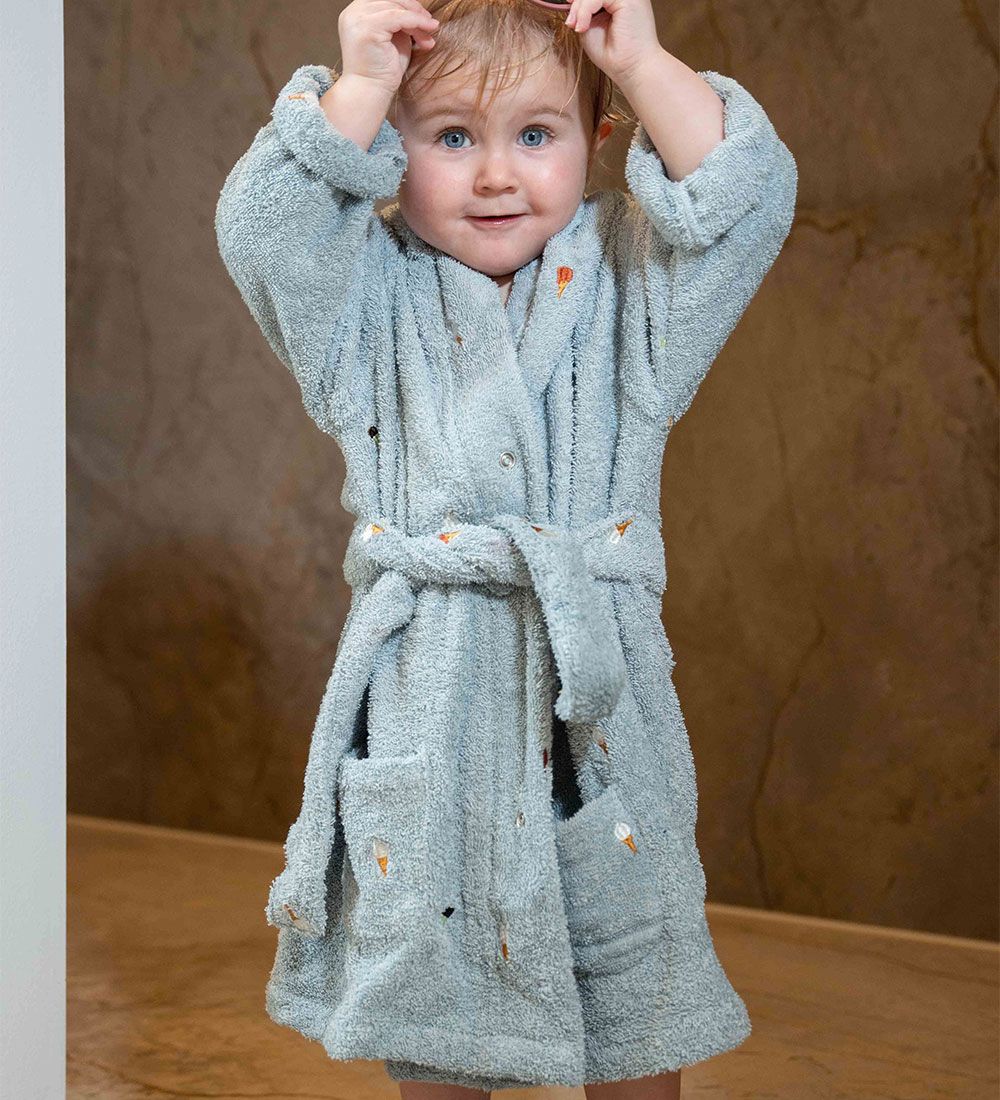 Filibabba Bathrobe - Terrycloth - Pearl Blue