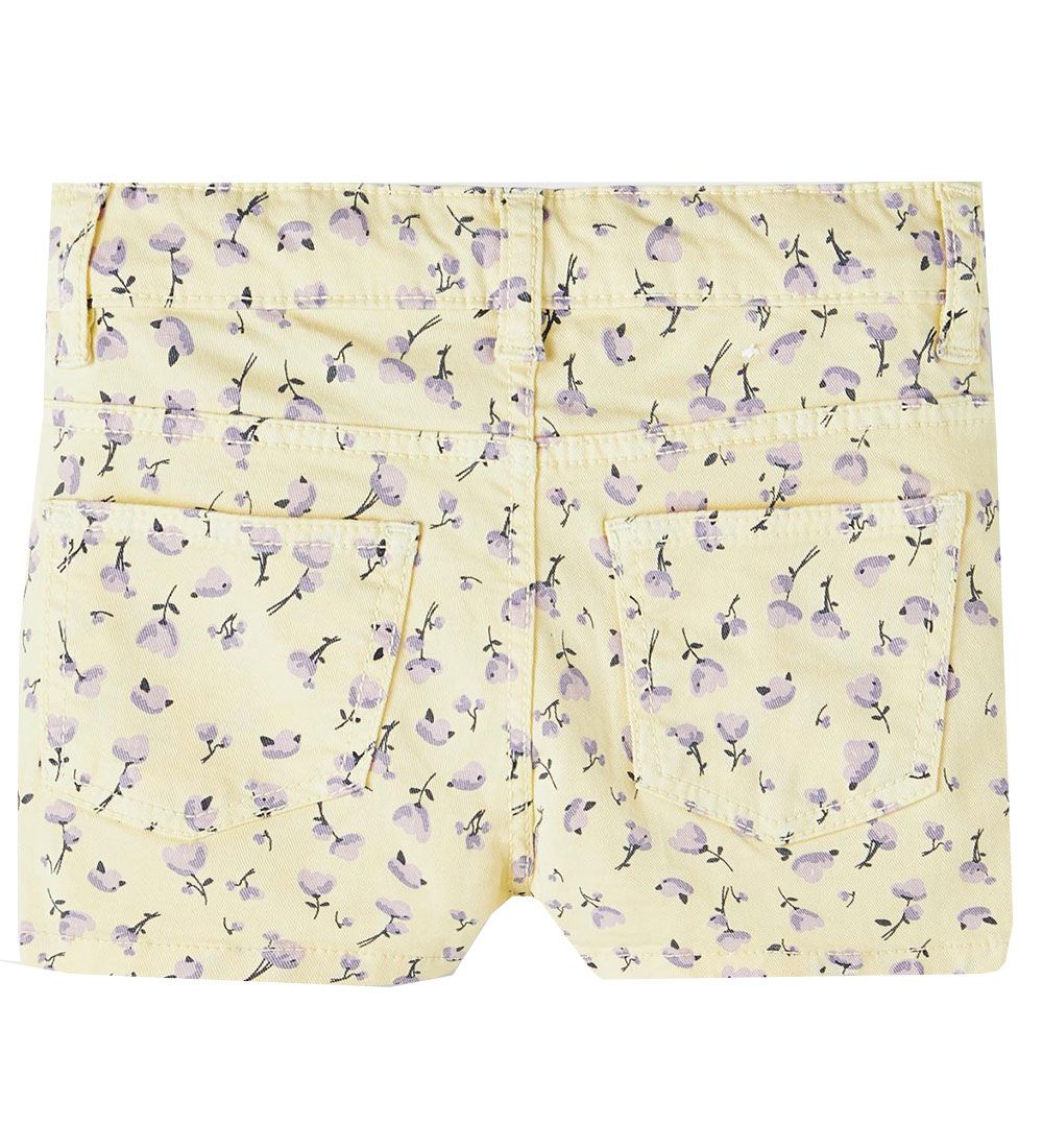 Name It Shorts - NmfRose - Double Cream w. Flowers