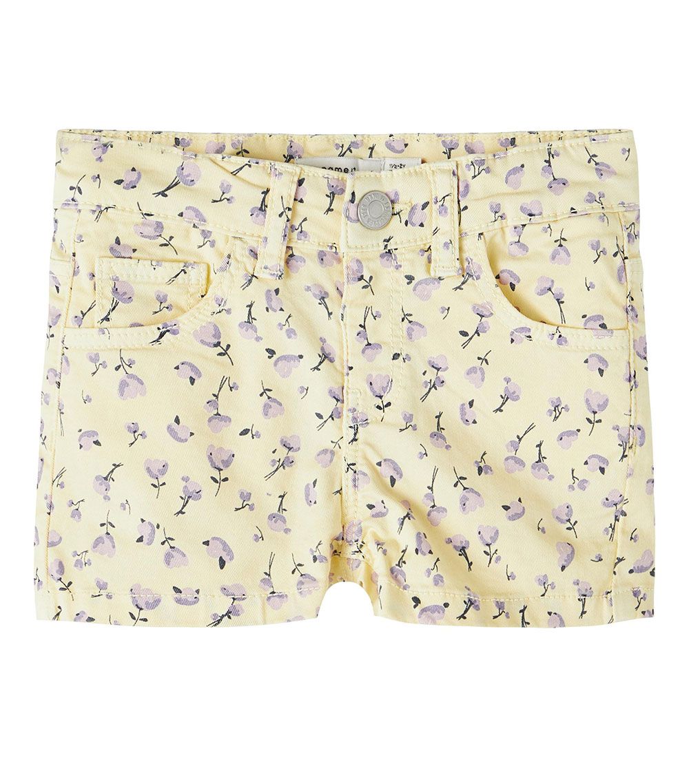 Name It Shorts - NmfRose - Double Cream w. Flowers