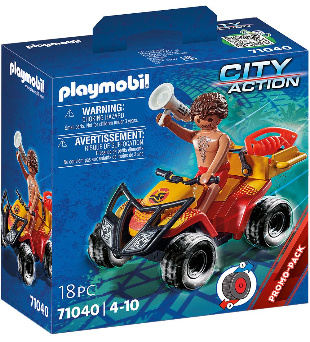Playmobil City Action - Lifeguard ATV - 71040 - 18 Parts