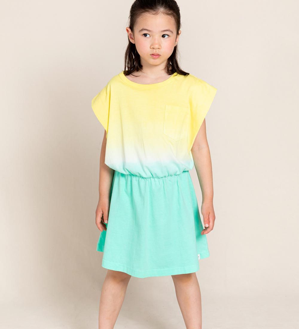 Finger In The Nose Dress - Billie - Soft Yellow Dip Dye