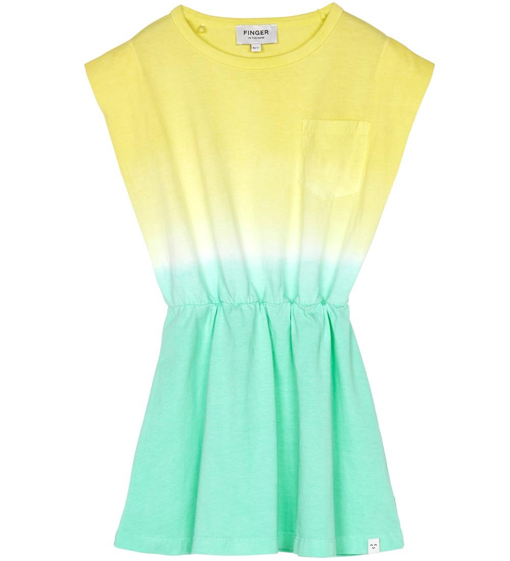Finger In The Nose Dress - Billie - Soft Yellow Dip Dye