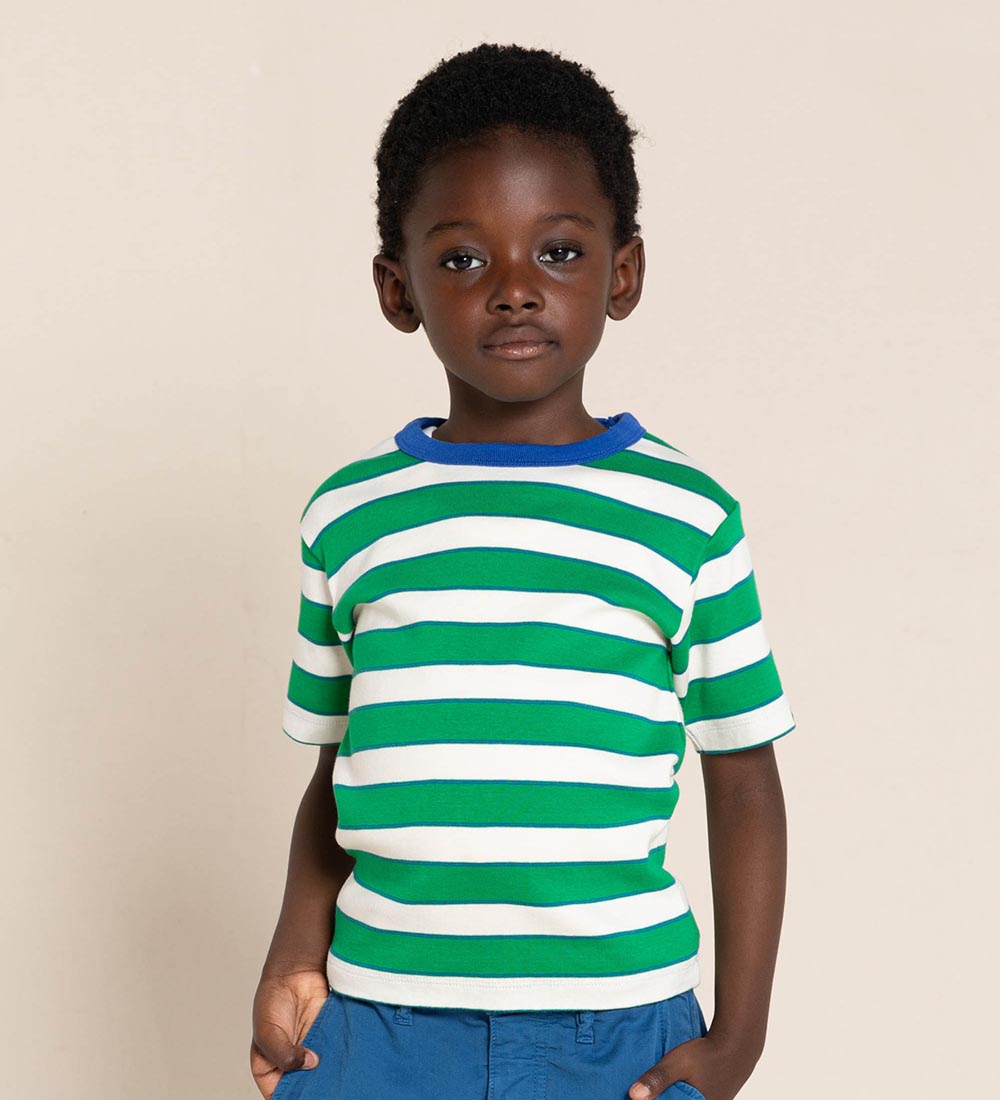 Finger In The Nose T-shirt - Sailor - Green Stripes