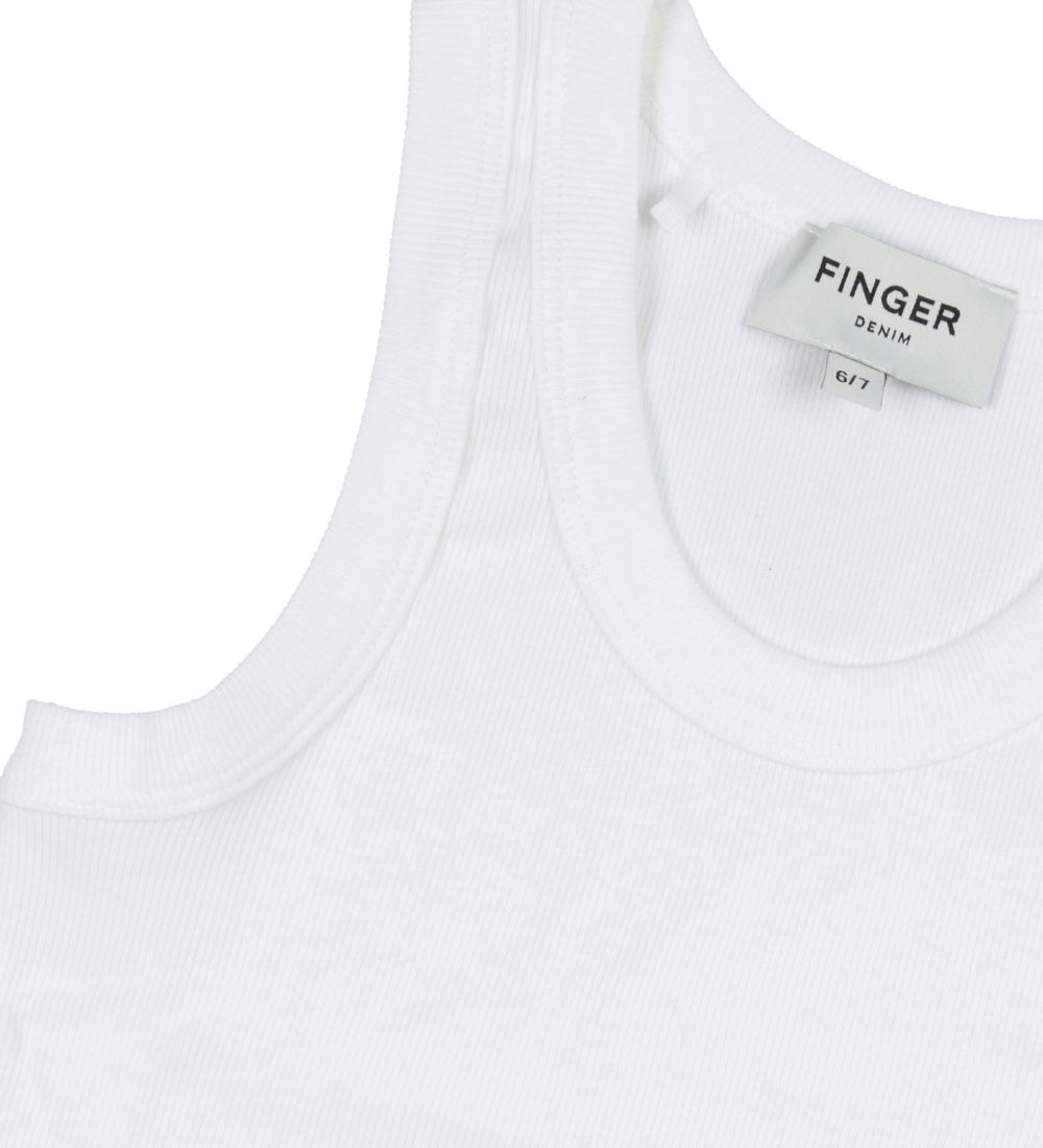 Finger In The Nose Tanktop - Rib - White