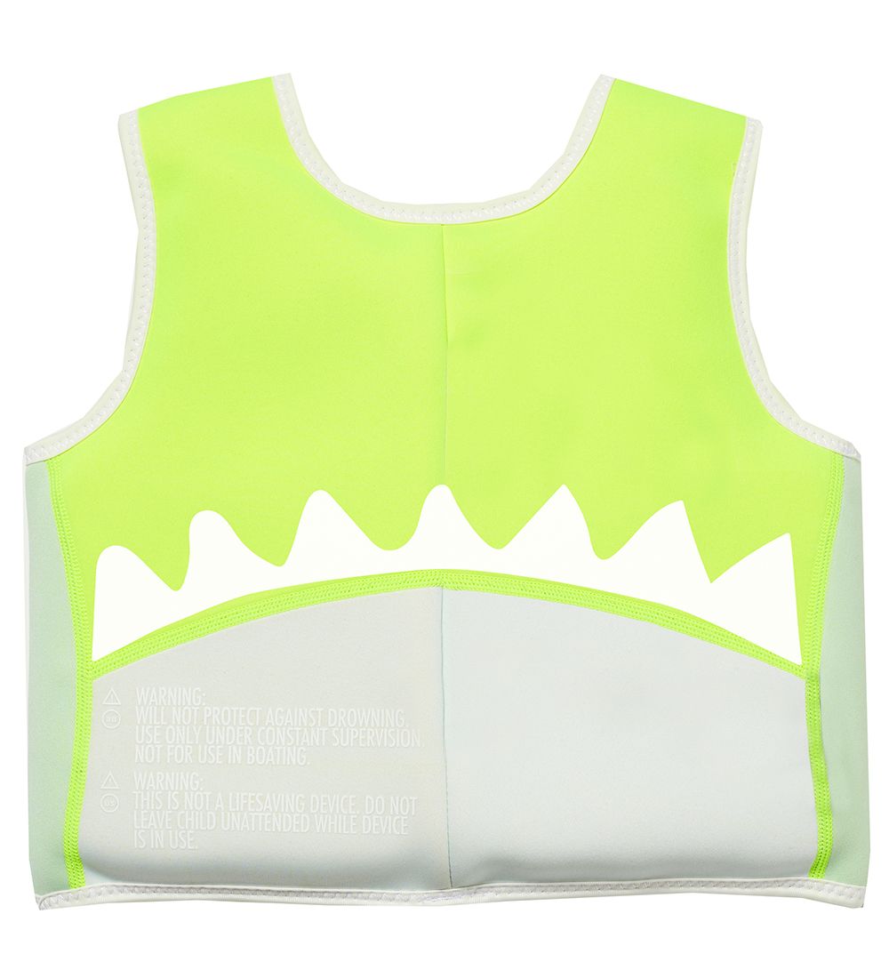 SunnyLife Swim Vest - Shark Tribe - 2-3 years - Green/Yellow