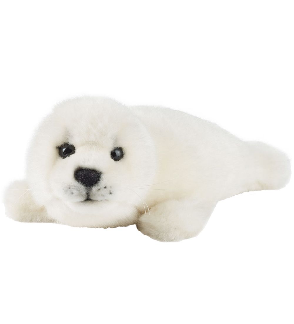 Living Nature Soft Toy - 20x6 cm - Seal pup - Off White