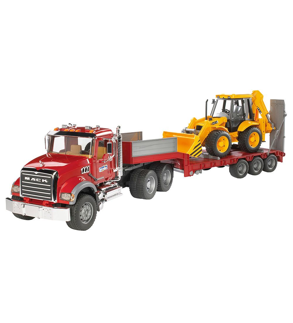 Bruder LKW - Mack Granit m. Anhänger und JCB Bagger - 02813