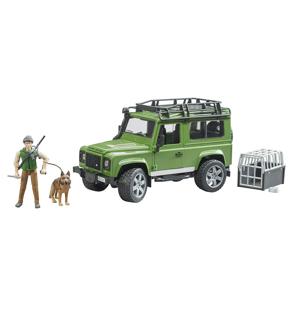 Bruder Car - Land Rover Defender w. Ranger and Dog - 02587