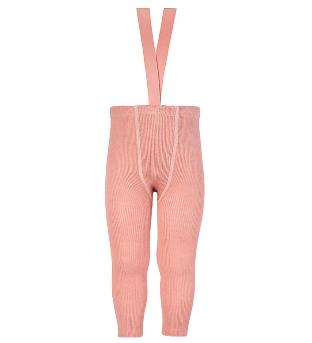 Condor Leggings w. Suspenders - Wool/Acrylic - Pink