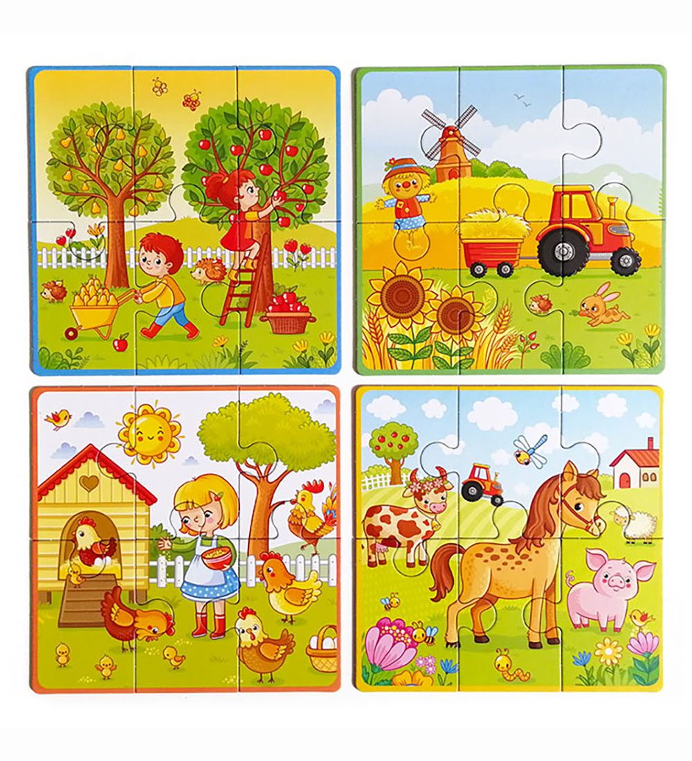 TACTIC Puzzle Game - My First Puzzle - 4x6 Bricks - On The Farm