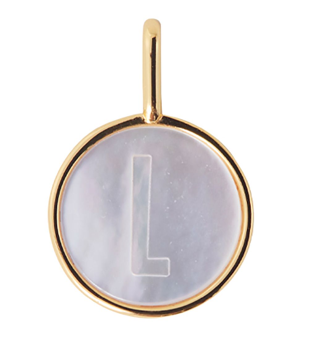 Design Letters Pendant To Necklace - L - Pearl Gold