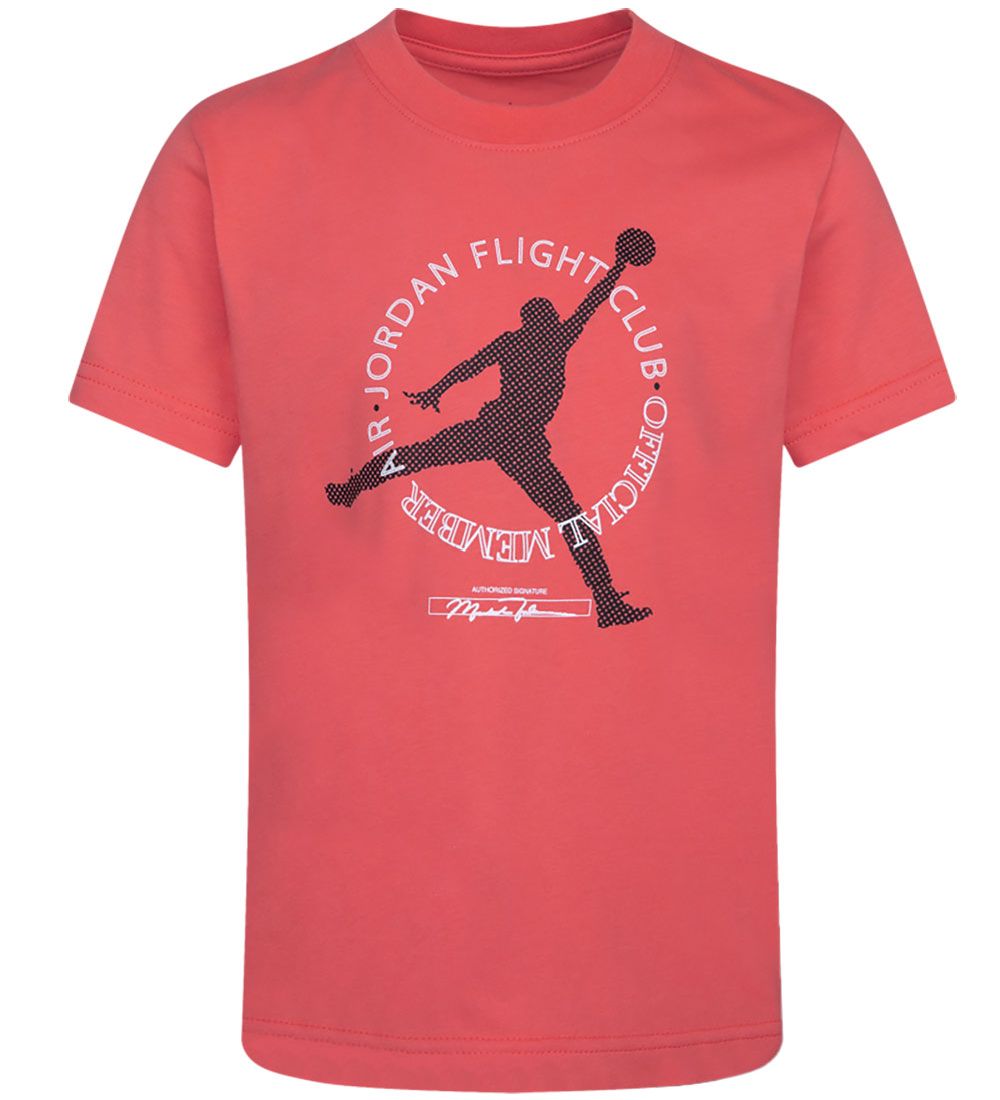 Jordan Shorts Set - T-shirt/Sweat Shorts - Black/Coral