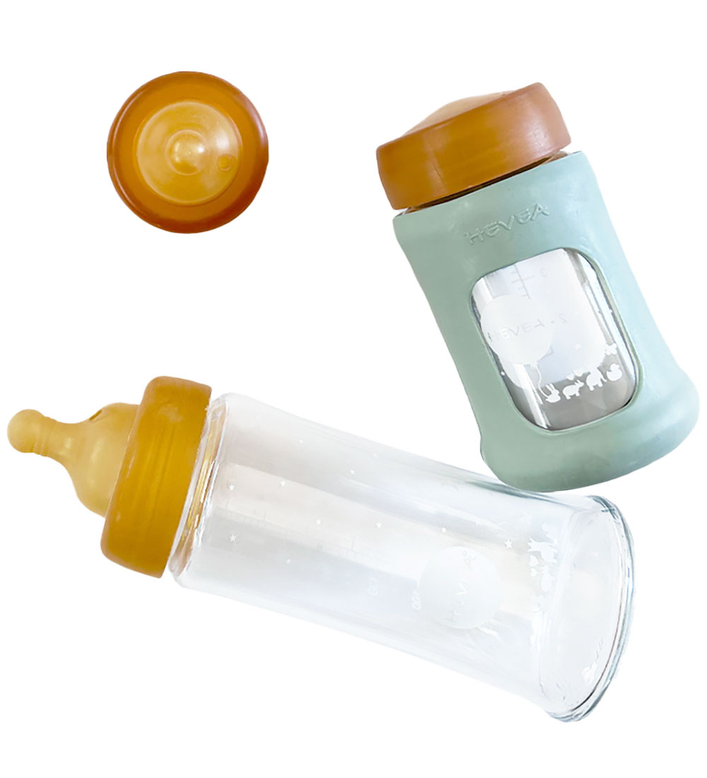 Hevea Feeding Bottle - 250 mL - Seafoam Blue