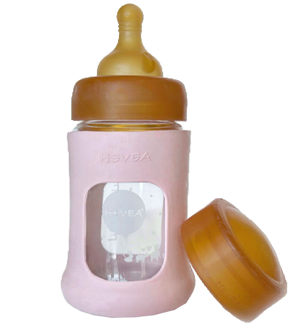 Hevea Feeding Bottle - 150 mL - Powder Pink