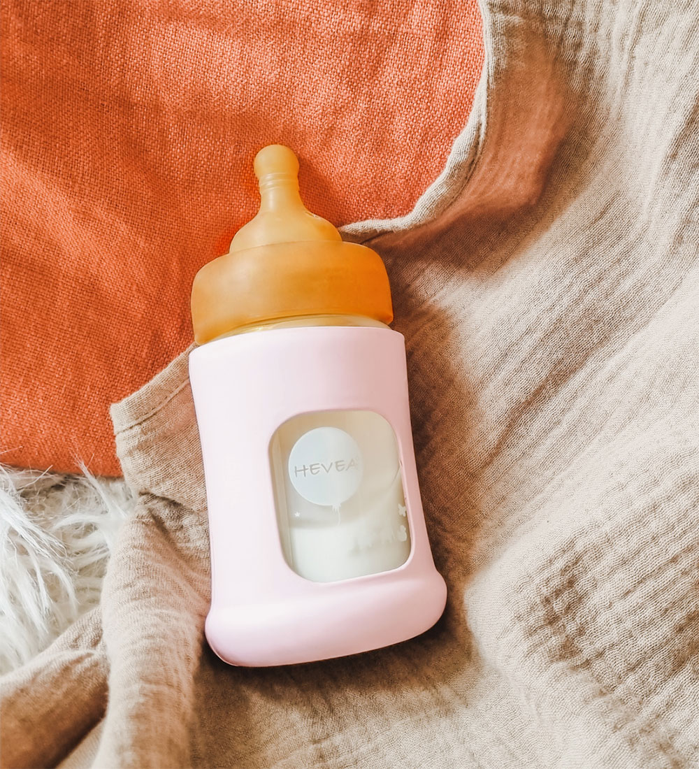 Hevea Feeding Bottle - 150 mL - Powder Pink