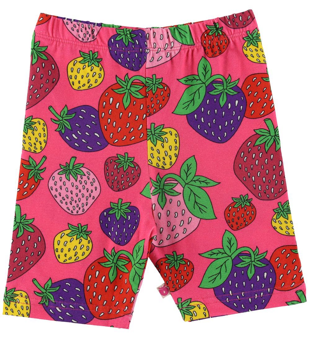 Småfolk Shorts/Romper s/s - Roze m. Aardbei