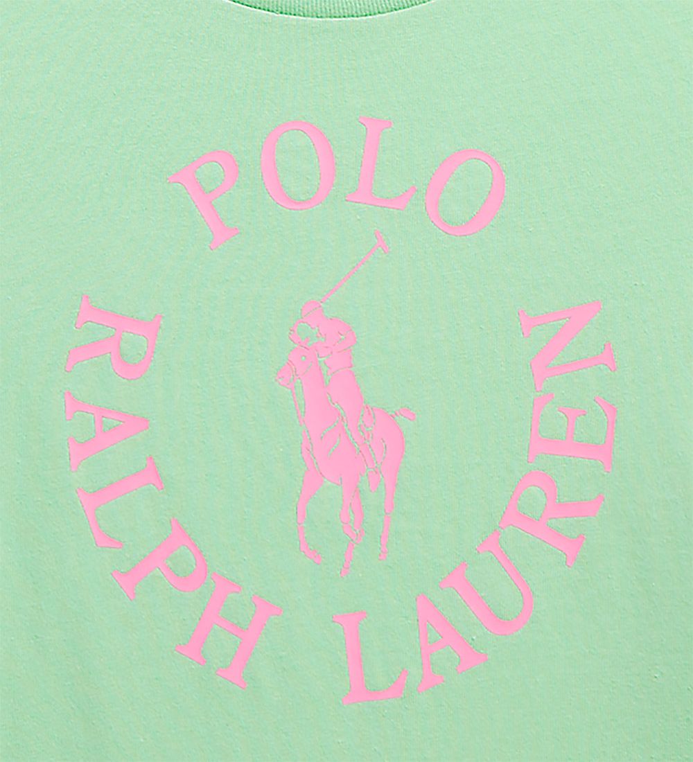 Polo Ralph Lauren T-shirt - Longwood - Light Green w. Pink