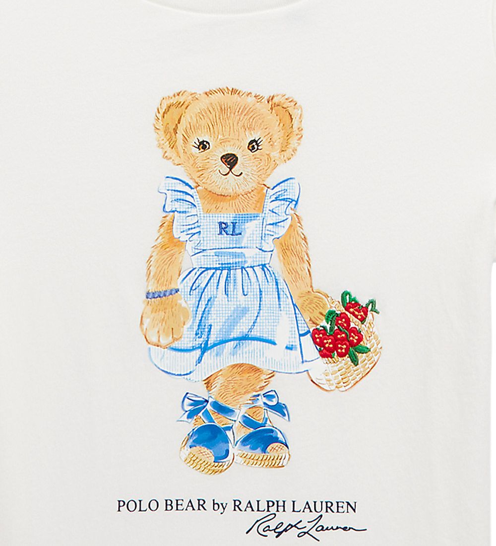 Polo Ralph Lauren T-shirt - Cottage - White w. Soft Toy