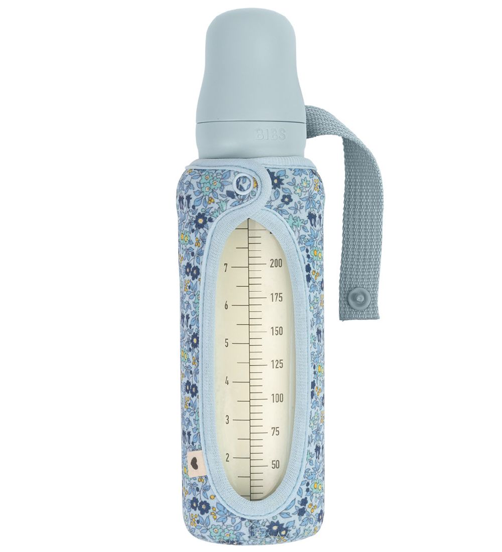 BIBS X Liberty Bottle Case - Large - Flowers - Baby Blue