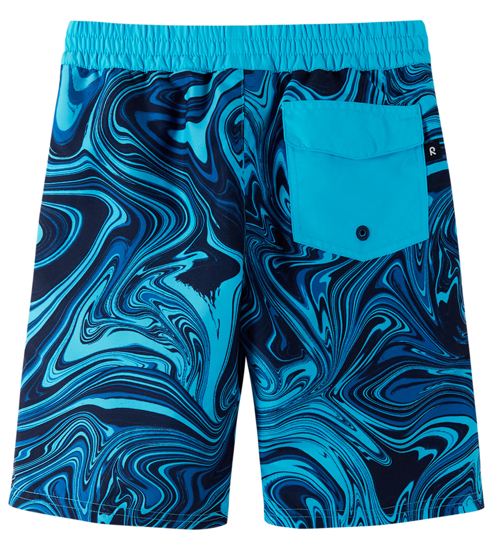 Reima Swim Trunks - UV50+ - Papaija - Navy w. Print