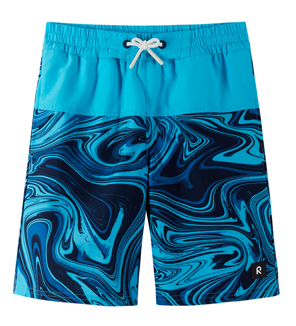 Reima Swim Trunks - UV50+ - Papaija - Navy w. Print