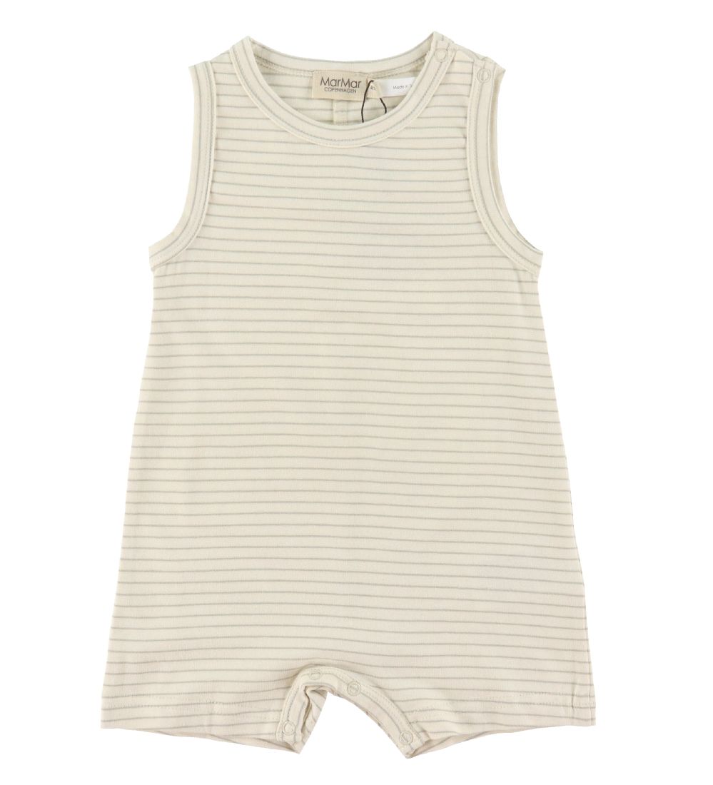 MarMar Summer Romper - Modal - Rie - White Sage Stripe