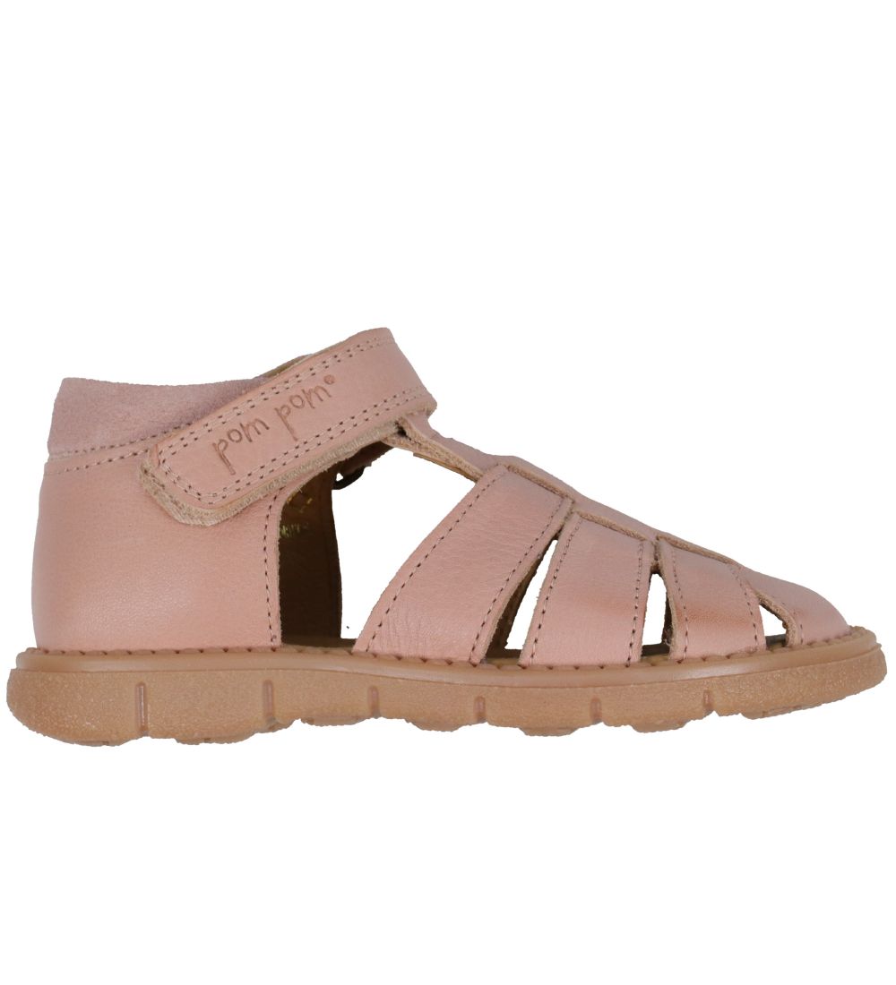 Pom Pom Sandalen - Sportief Klittenband - Rose