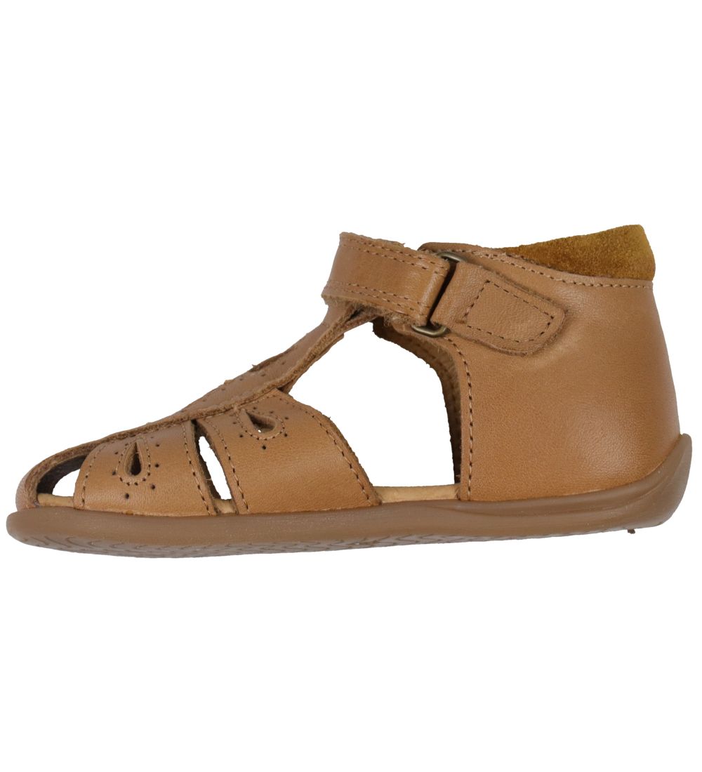 Pom Pom Sandals - Starters Drops Velcro - Camel