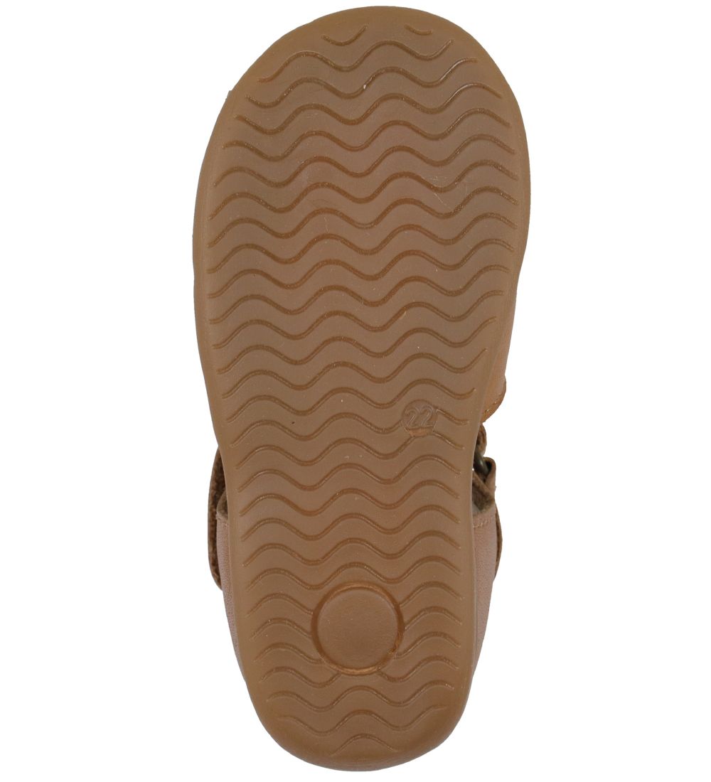 Pom Pom Sandals - Starters Drops Velcro - Camel