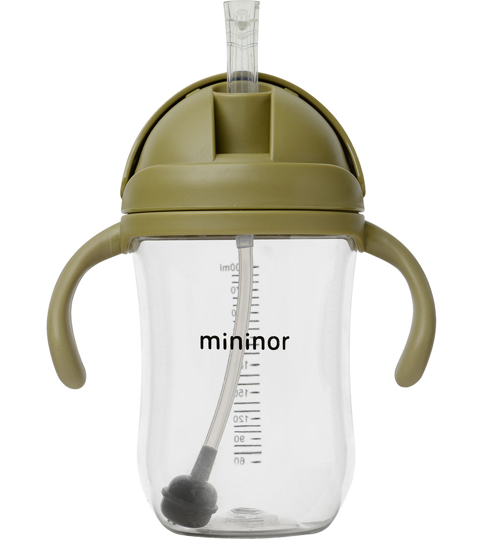 Tasse av. Paille Mininor - Tritan - 330 ml - Vert mousse