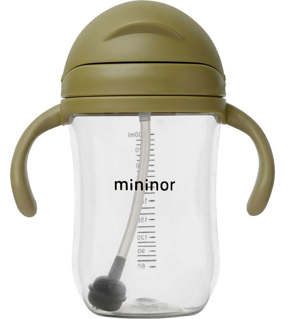 Tasse av. Paille Mininor - Tritan - 330 ml - Vert mousse