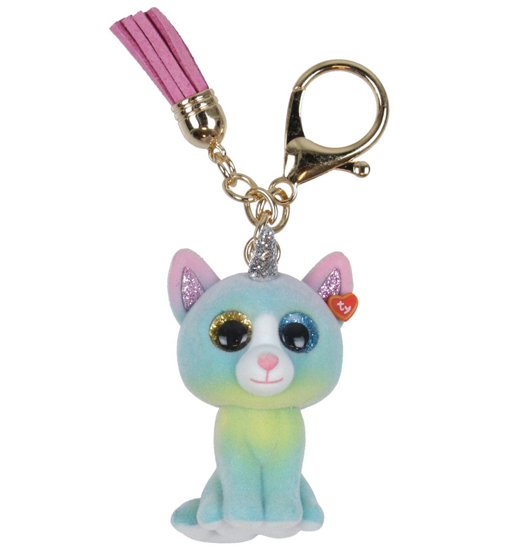 Ty Keychain w. Soft Toy - Mini Boos - 6 cm - Heather