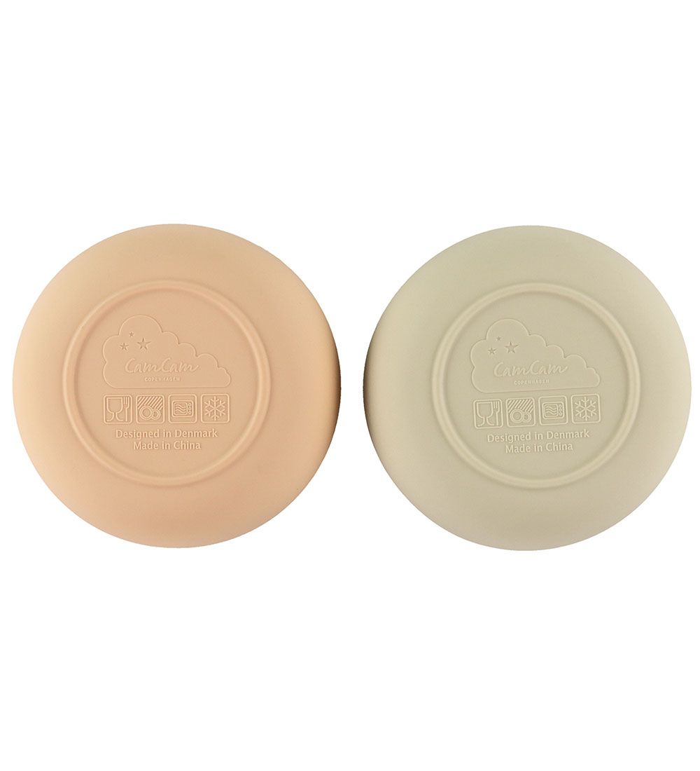 Cam Cam Bowls - Silicone - 2-Pack - Flower - Coral Mix