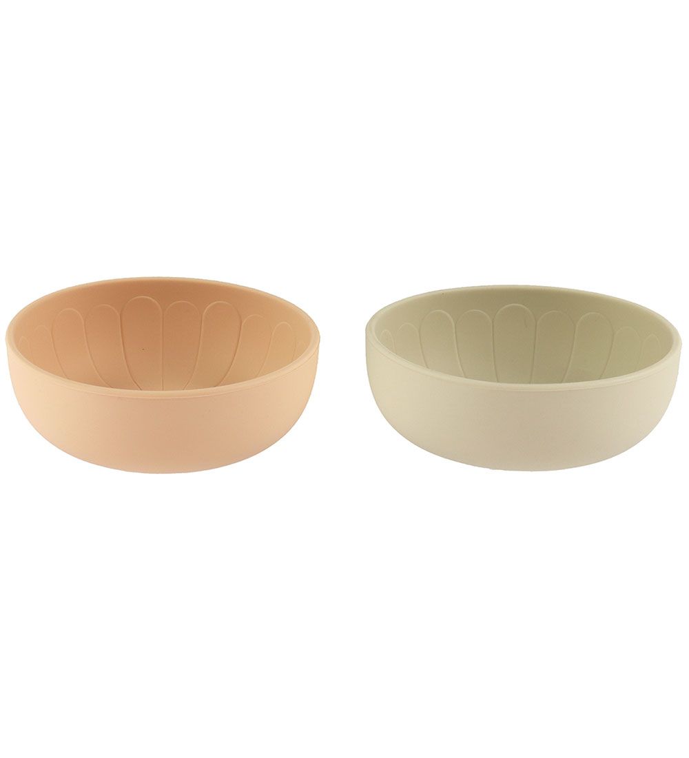 Cam Cam Bowls - Silicone - 2-Pack - Flower - Coral Mix