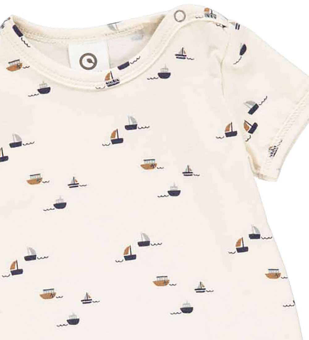 Müsli Summer Romper - Ahoy - Buttercream/Spa Green