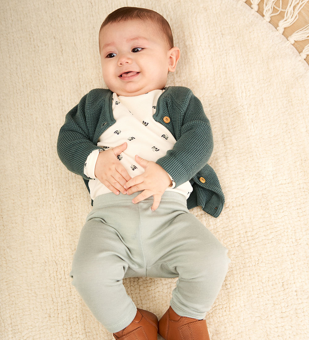 Müsli Bodysuit L/æ - Calm - Buttercream/Nicht Blue/Spa Green