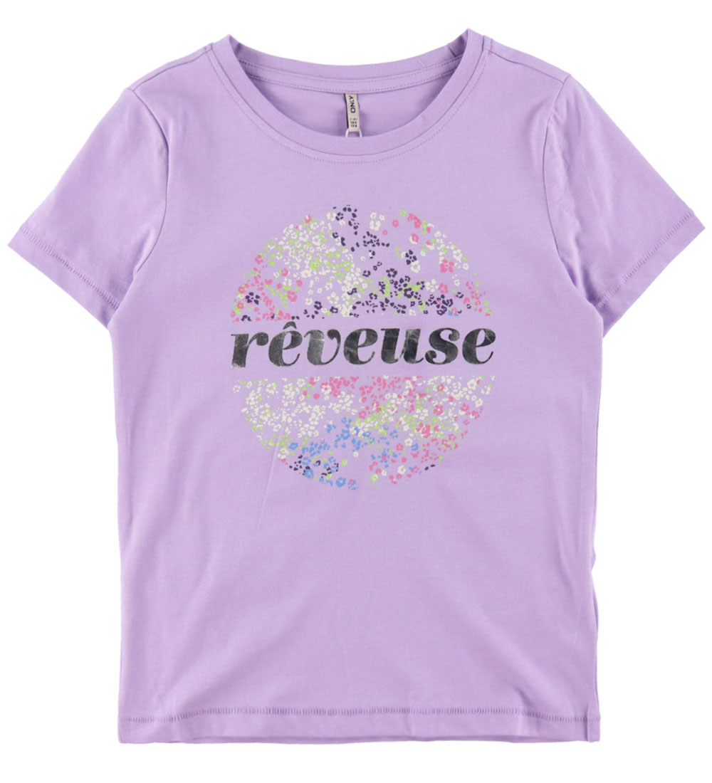Kids Only T-shirt - KogNaja - Purple Rose/Reveuse
