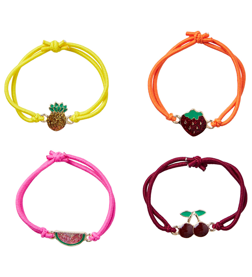 Pieces Kids Hair Tie - PkLullo - 4-Pack - May - Flame Orange