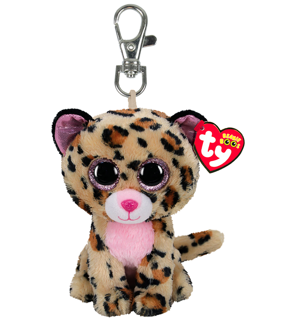 Ty Keychain w. Soft Toy - Beanie Boos - 10 cm - Livvie