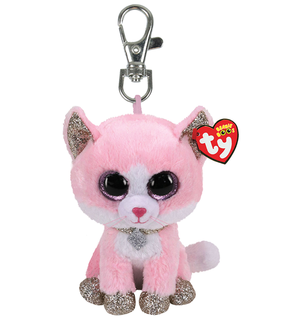 Ty Keychain w. Soft Toy - Beanie Boos - 10 cm - Fiona