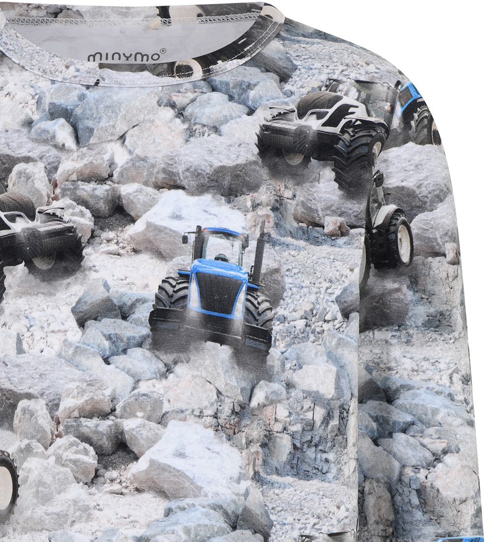 Minymo Blouse - Vallarta Blue w. Tractors