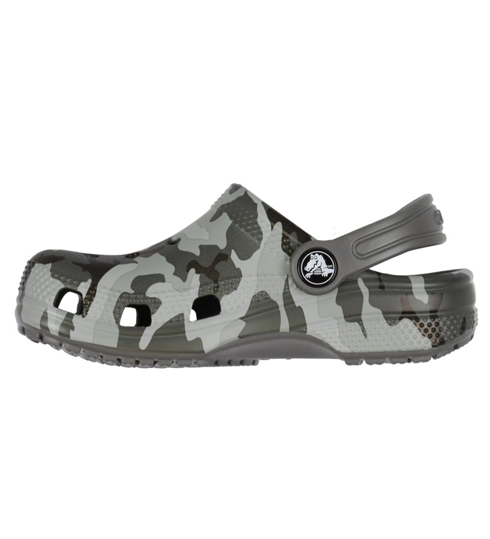 Crocs Sandals - Classic Camo Clog K - Black/Gray