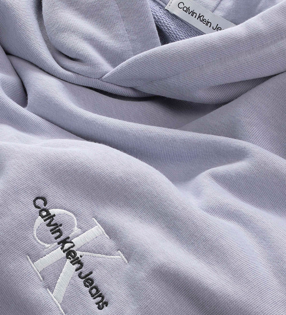 Calvin Klein Hoodie - Monogram Off Placed - Purple
