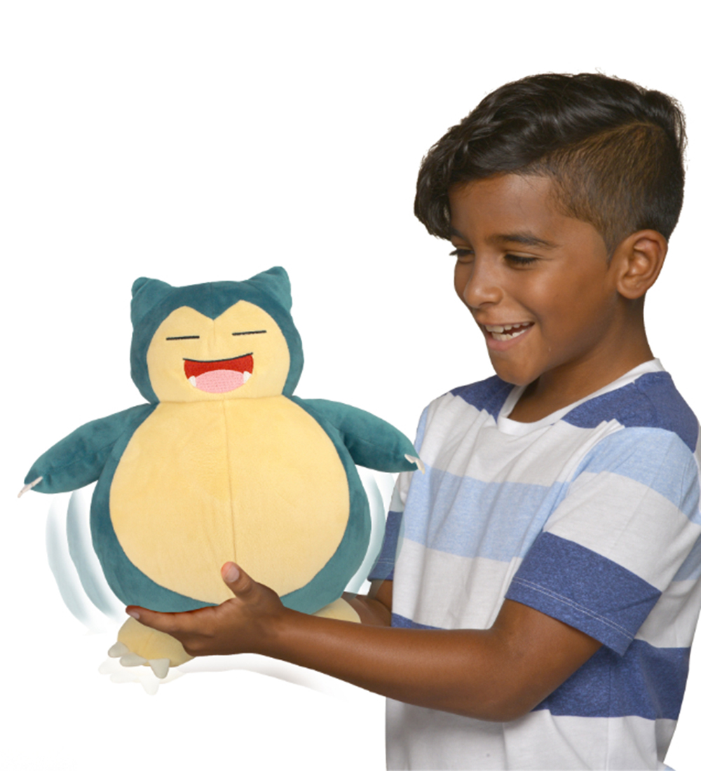 Pokémon Soft Toy w. Sound - 30 cm - Snooze Action - Snorlax