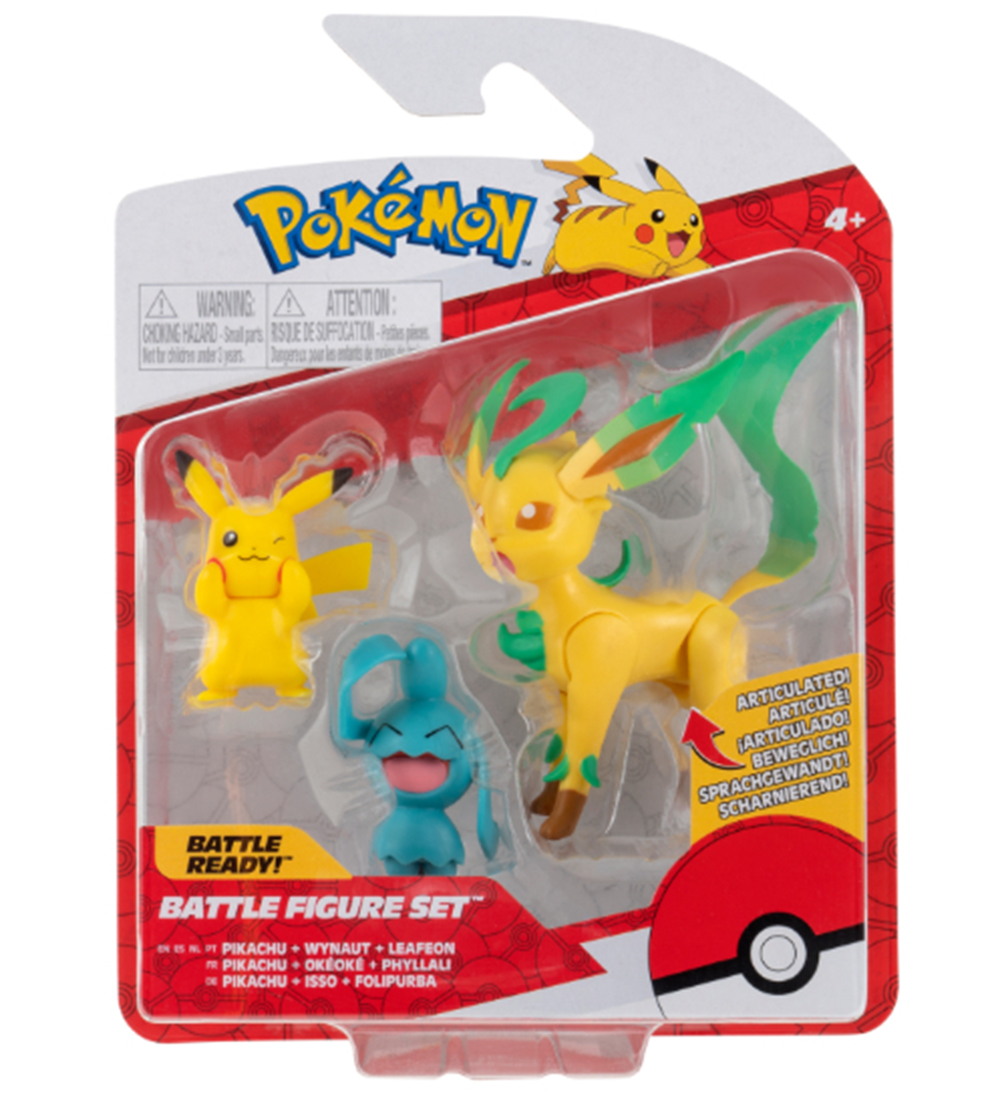 Pokémon Toy Figurine - 3-Pack - Battle Figure - Pikachu/Wynaut/L