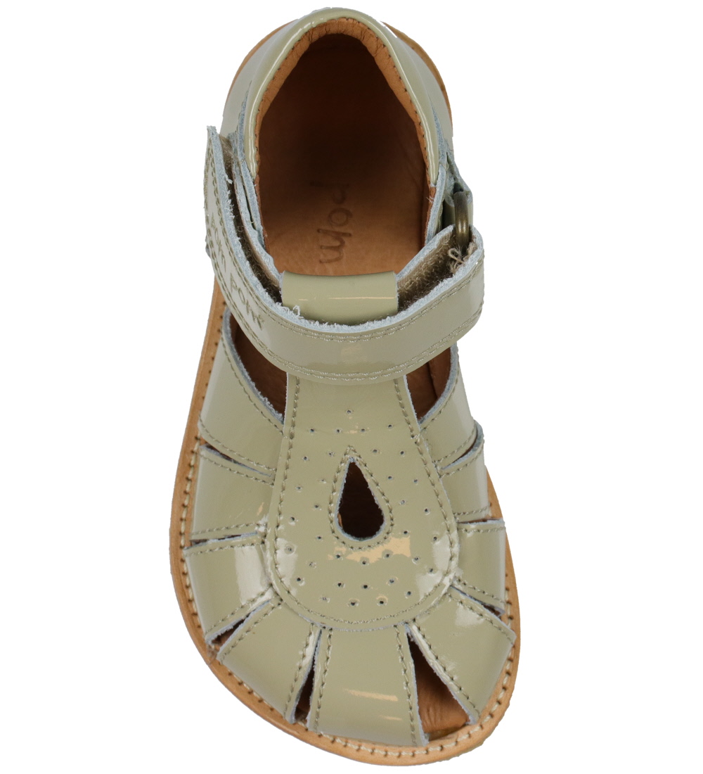 Pom Pom Sandalen - Wrijfzool - Dusty Olive Patent