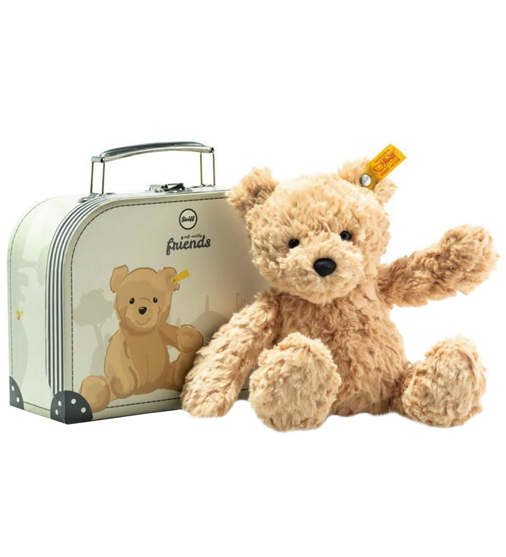 Steiff Soft Toy - 25 cm. - Jimmy Teddy Bear - In Suitcase - Ligh