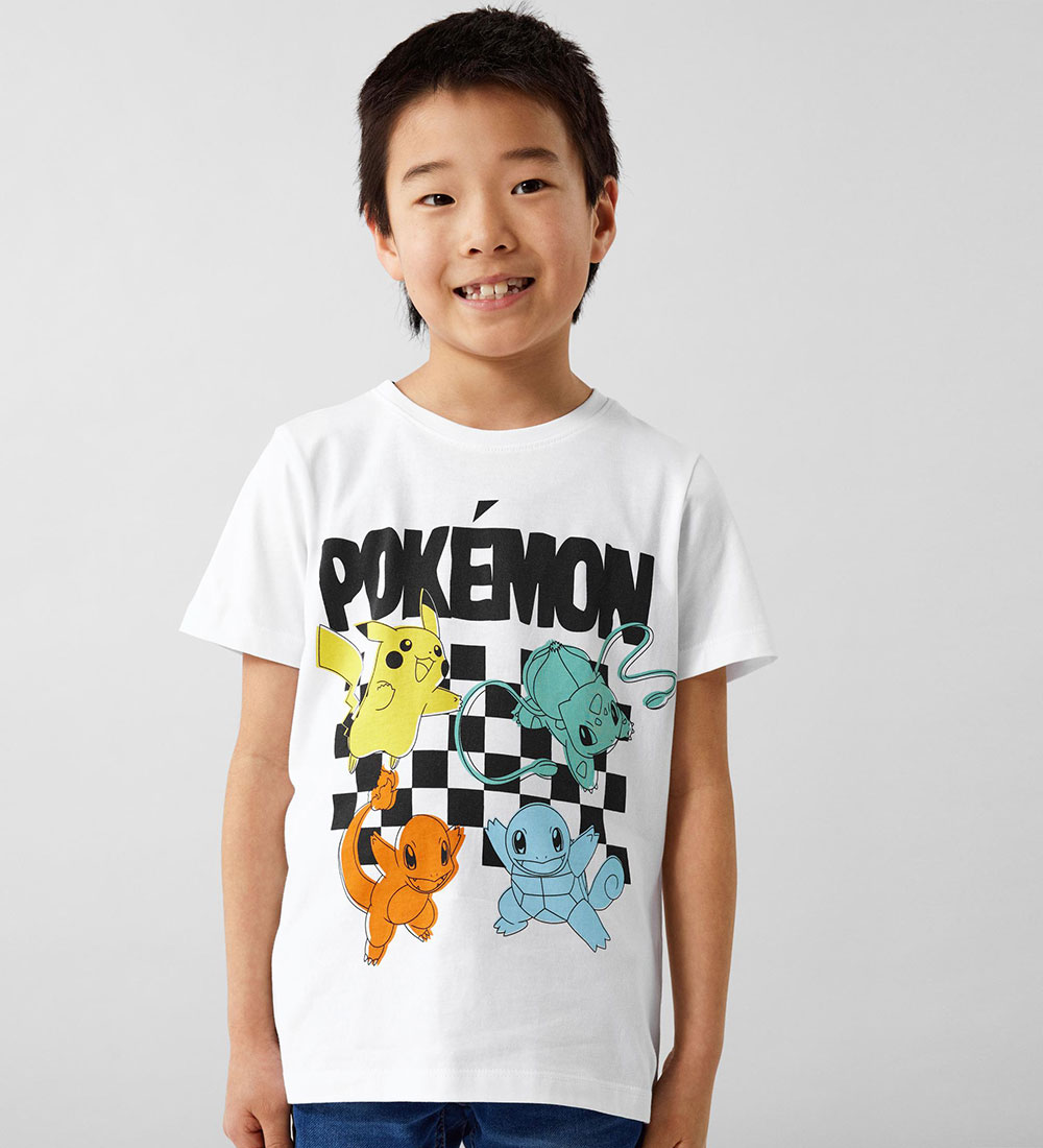 Name It T-shirt - NkmJulin Pokémon - Bright White w. Print
