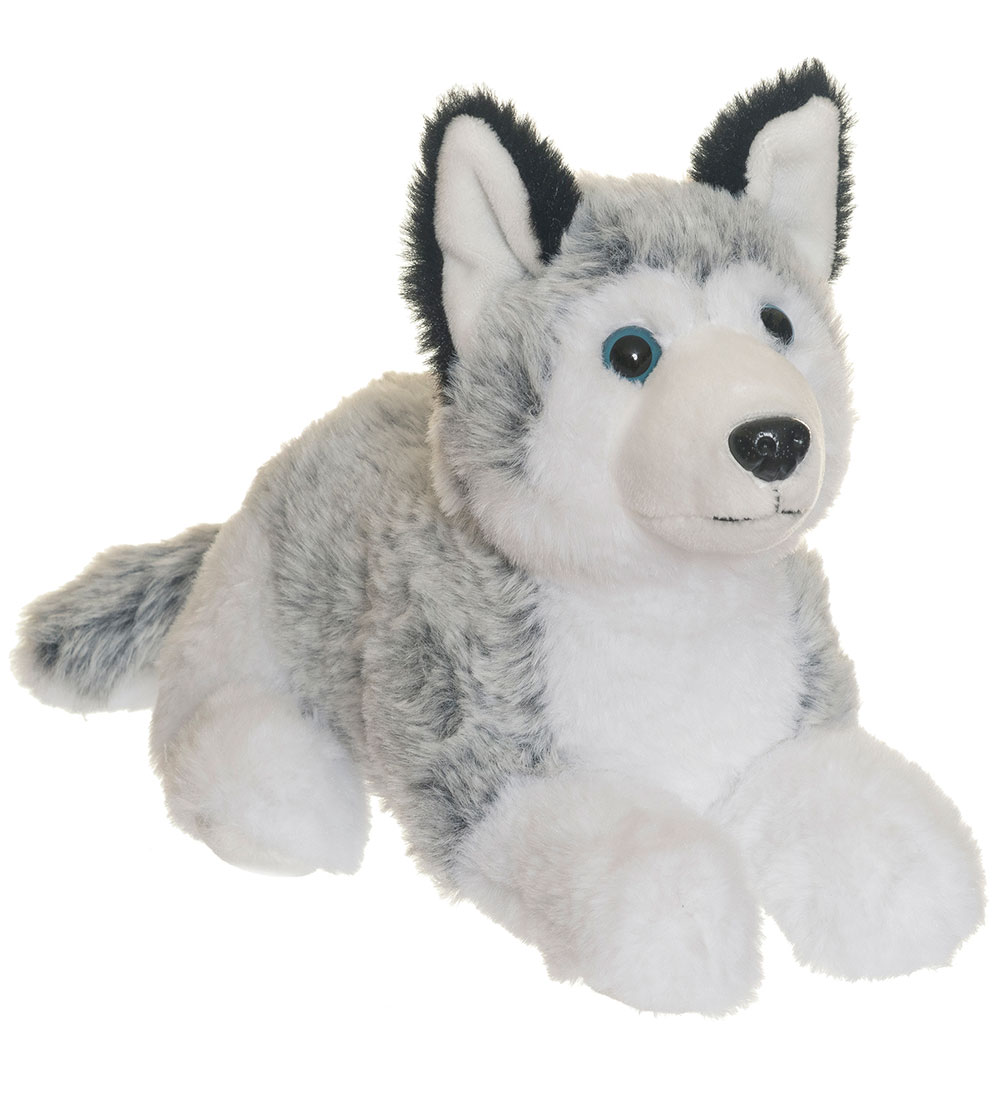 Teddykompaniet Soft Toy - Teddy Forest Husky - 25 cm - White/Gre