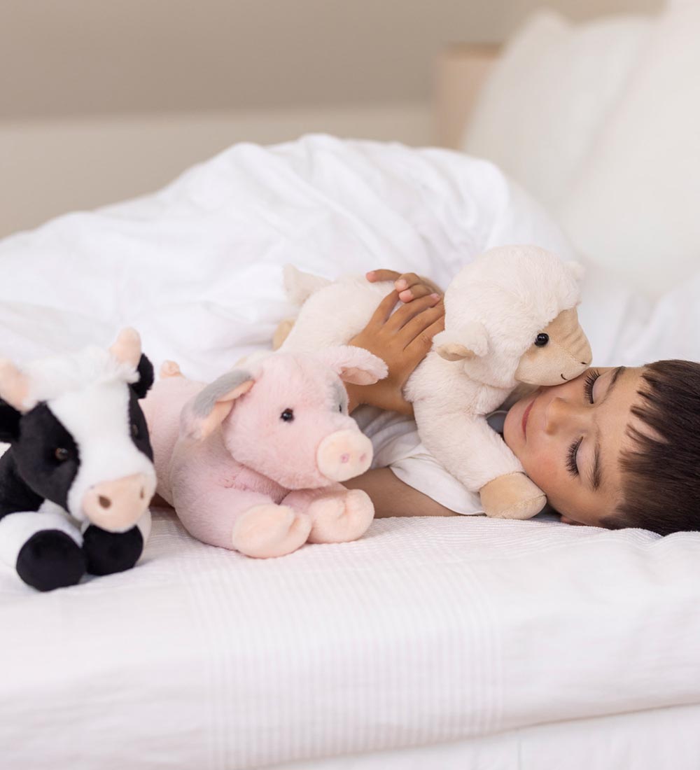 Teddykompaniet Soft Toy - Lying Pig - 30 cm - Pink